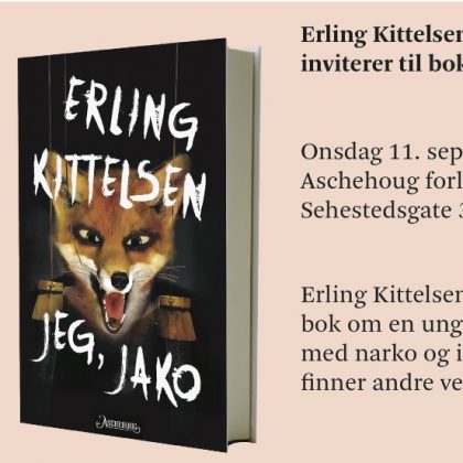 Klipp fra invitasjonen til boklansering © Aschehoug Forlag