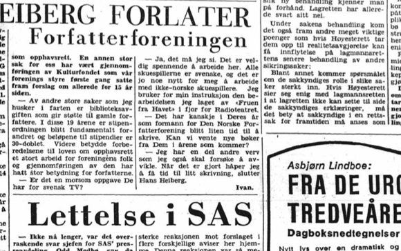 Faksimile fra VG, 1965