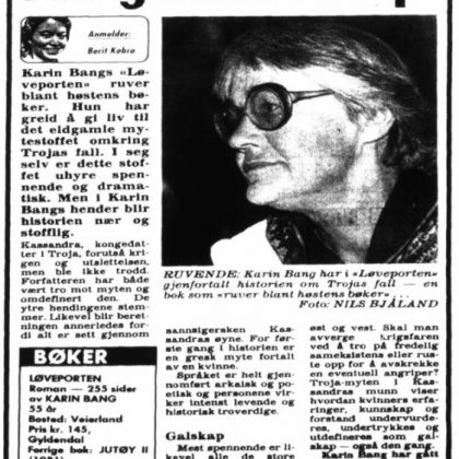 Faksmile frå VG, sept 1983